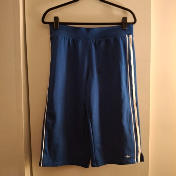Athletic Works Women's Cropped Blue and White Athletic Joggers - Picture 1 of 7